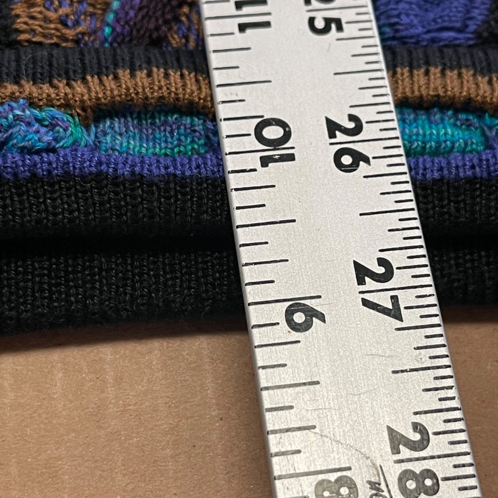 Vintage Tundra Men's Large Textured Sweater 3D Coogi Style Hip Hop Canada 90's - Picture 11 of 14